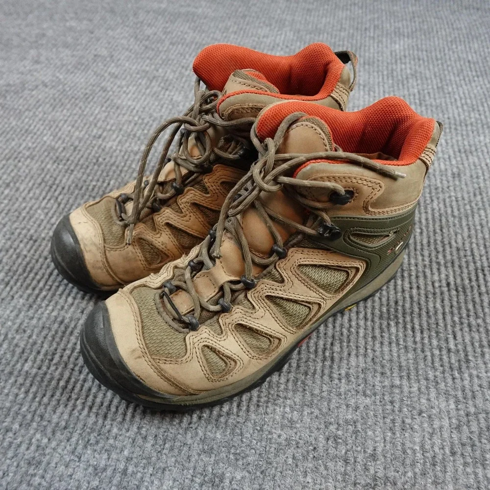 Simms Pursuit Gore-Tex Mid Hiking Boots Mens 10 Brown Leather Vibram Sole